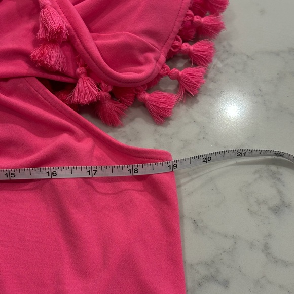 Lilly Pulitzer La Fortuana Off the Shoulder Romper Pink XL - Picture 5 of 8